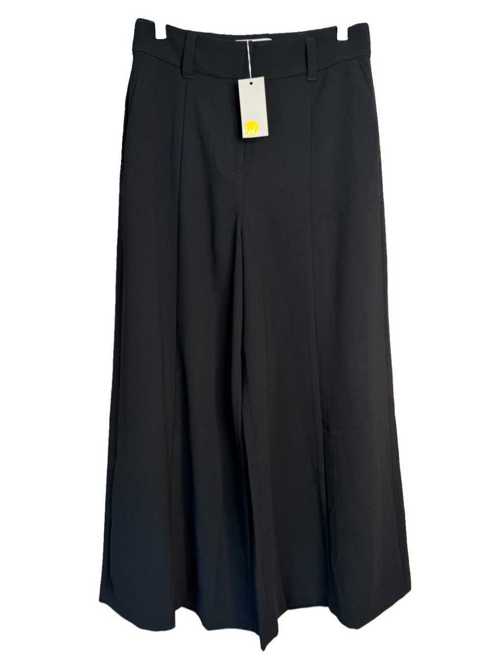 NWT Boden Fluid Wide Leg Culottes / Crepe Trousers Size US 8R Black D25